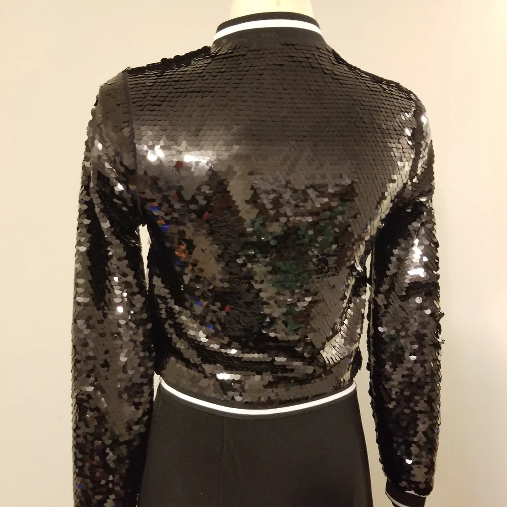 Black & White Bomber Jacket - Picture 3 of 7
